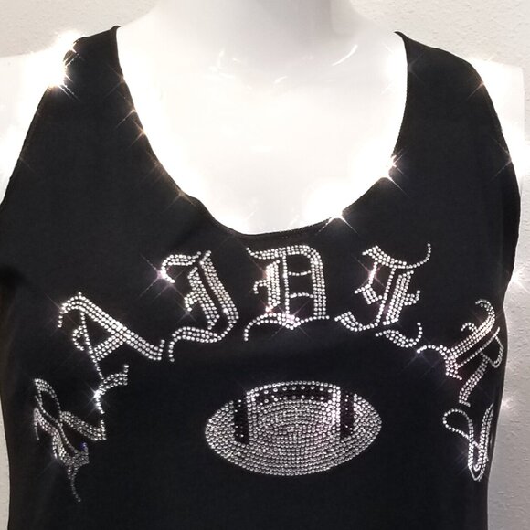 Bling RAIDERS Black 2XL Racer Back Tank - Picture 1 of 4